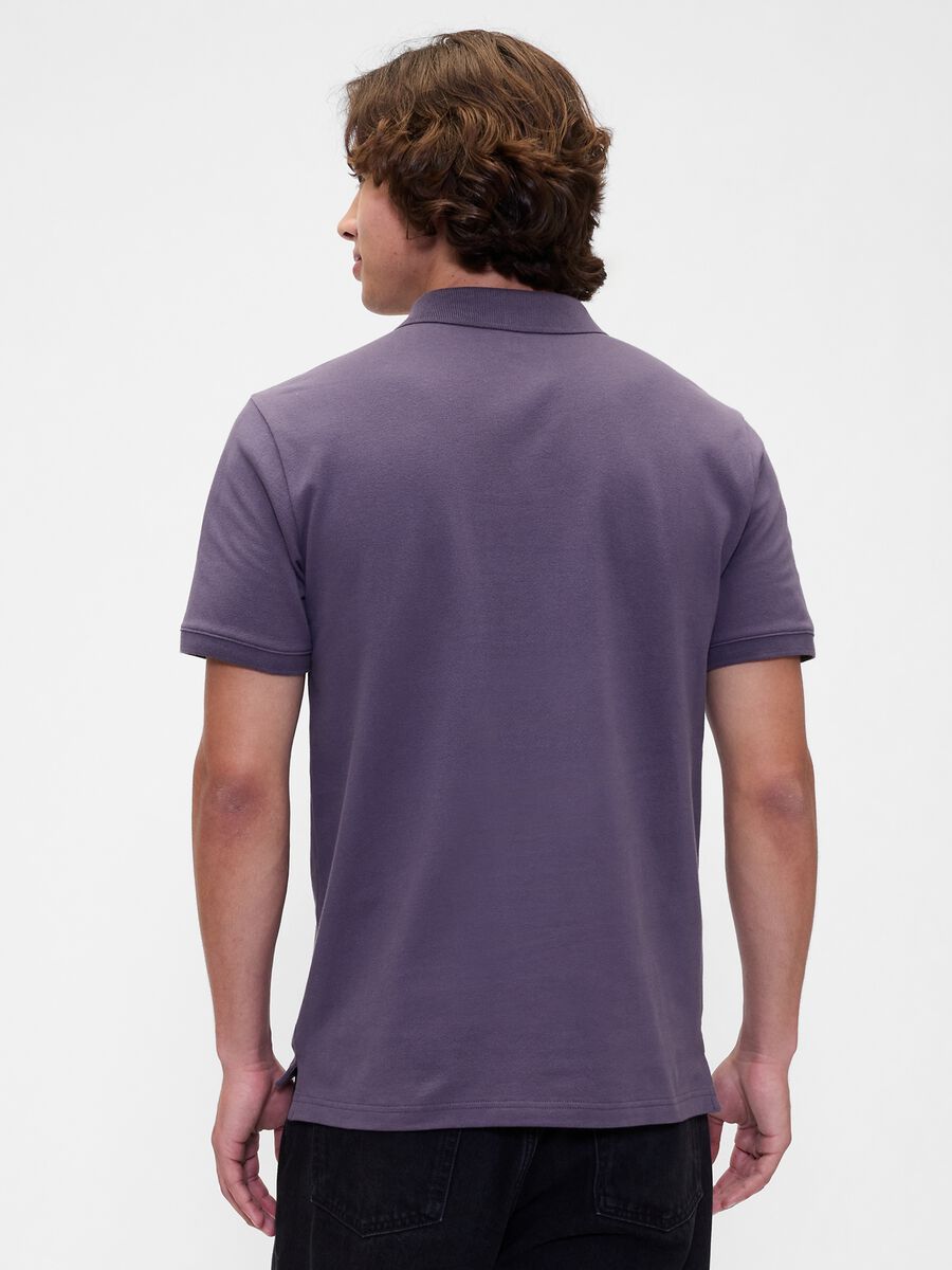 Purple Short Sleeve Polo_1