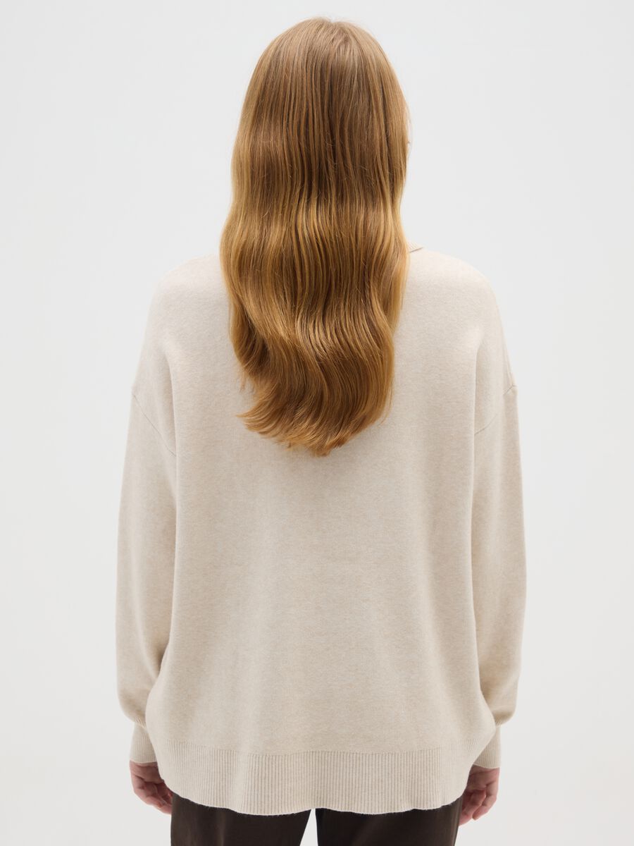 Beige regular fit jumper_2