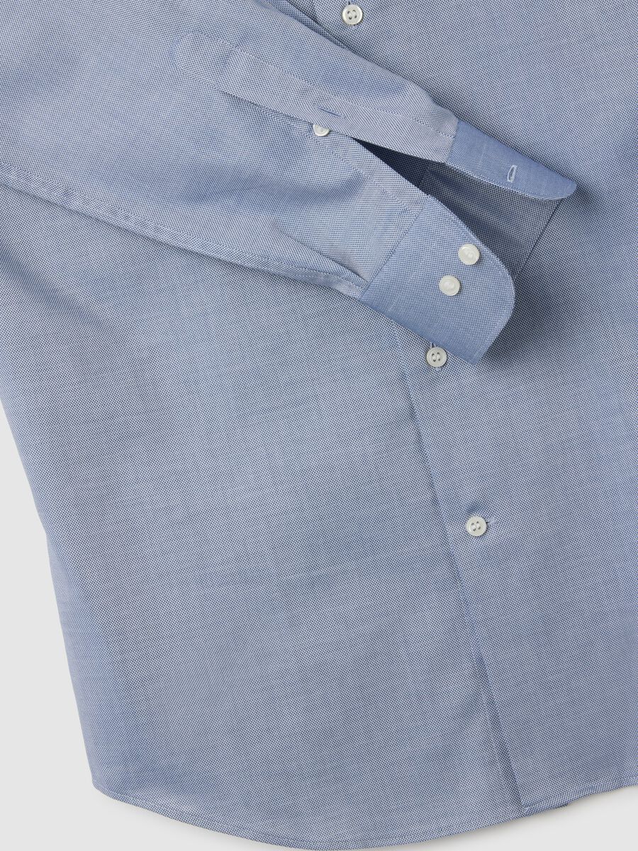 Men's pure cotton light blue slim fit shirt_5