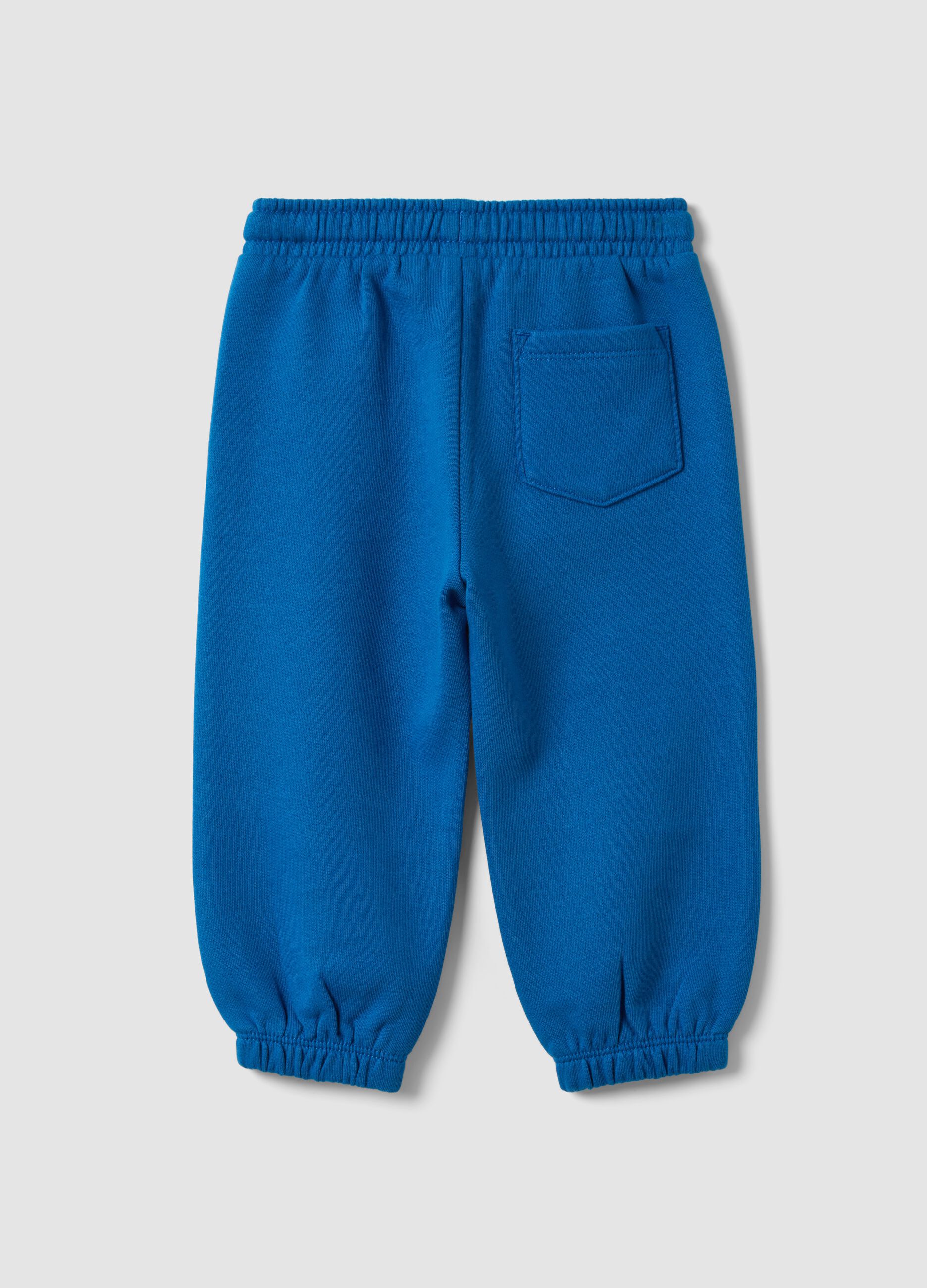 Blue jogger trousers in pure organic cotton