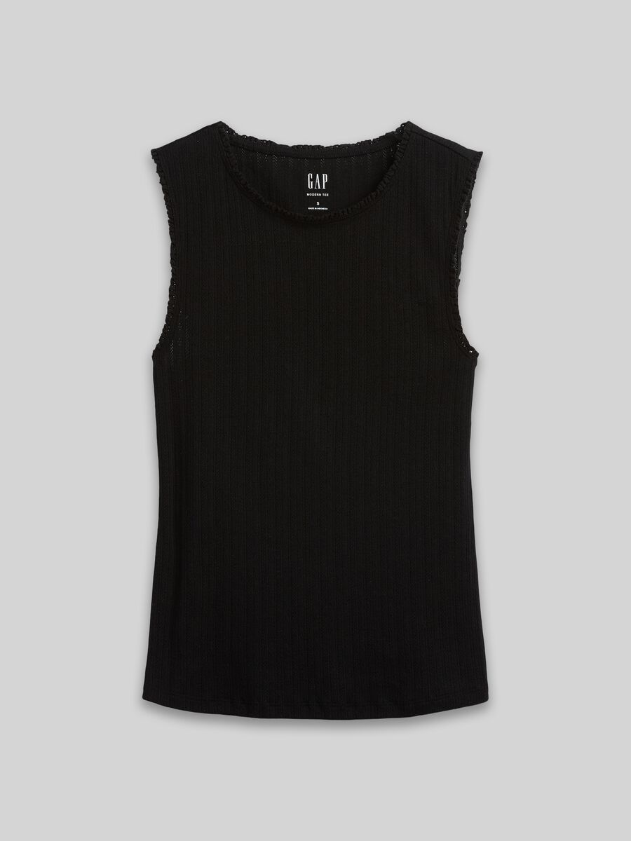 Tank top in misto cotone a costine_3