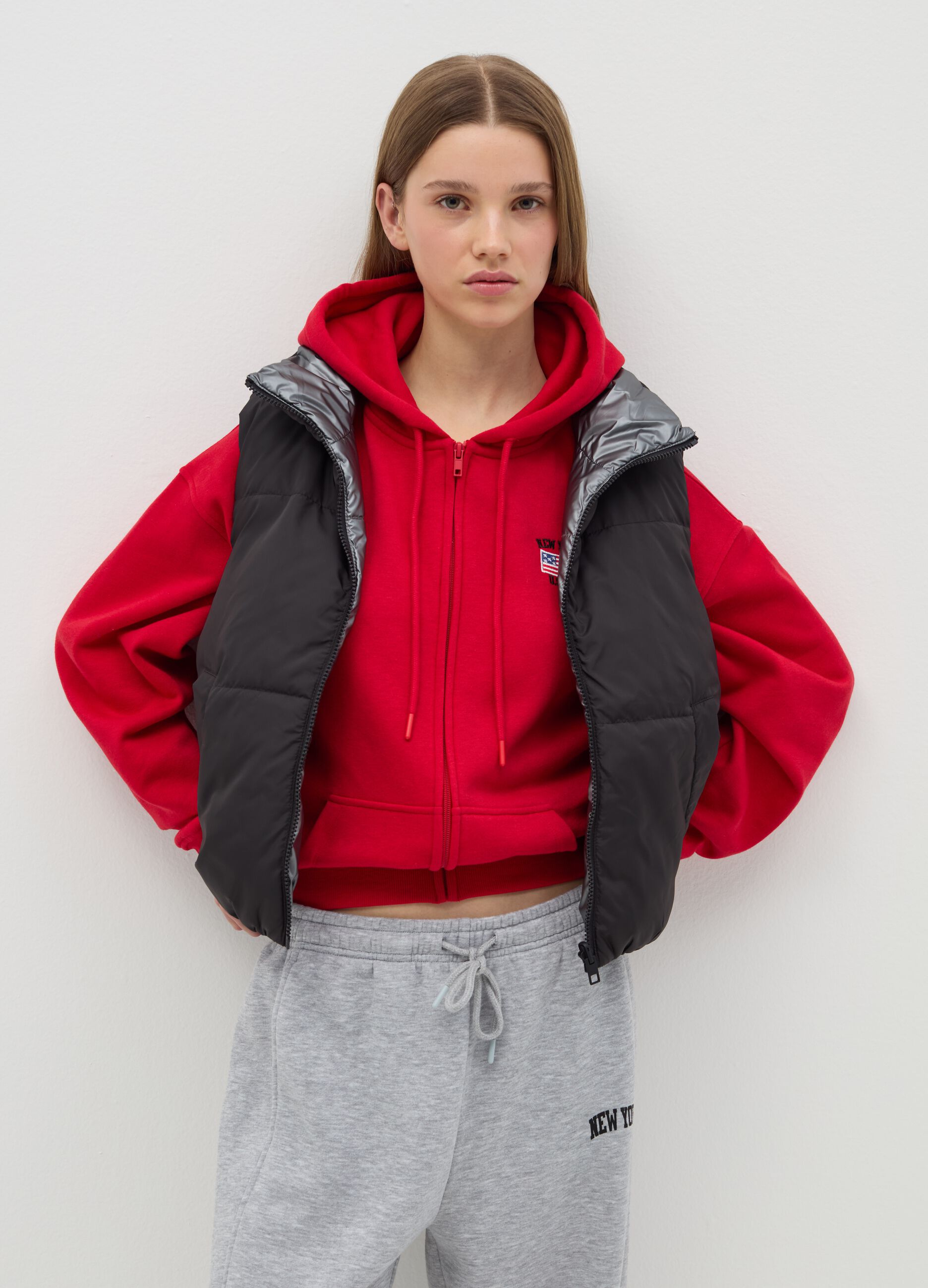 Quilted reversible gilet