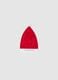 Cappello natalizio da neonato in velour rosso_0