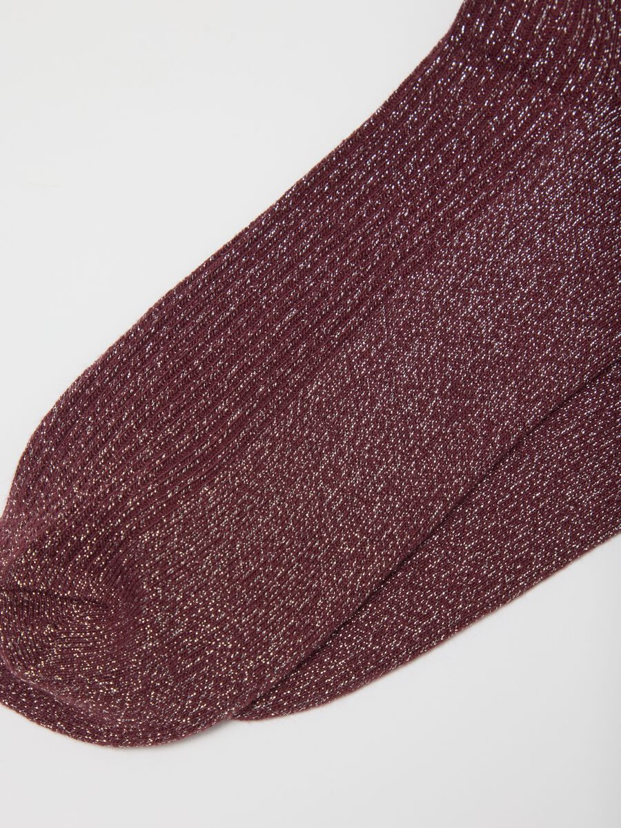 Two-pack red cotton blend stretch socks_1