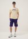 Shorts in misto cotone viola con stampe Los Angeles Lakers_0