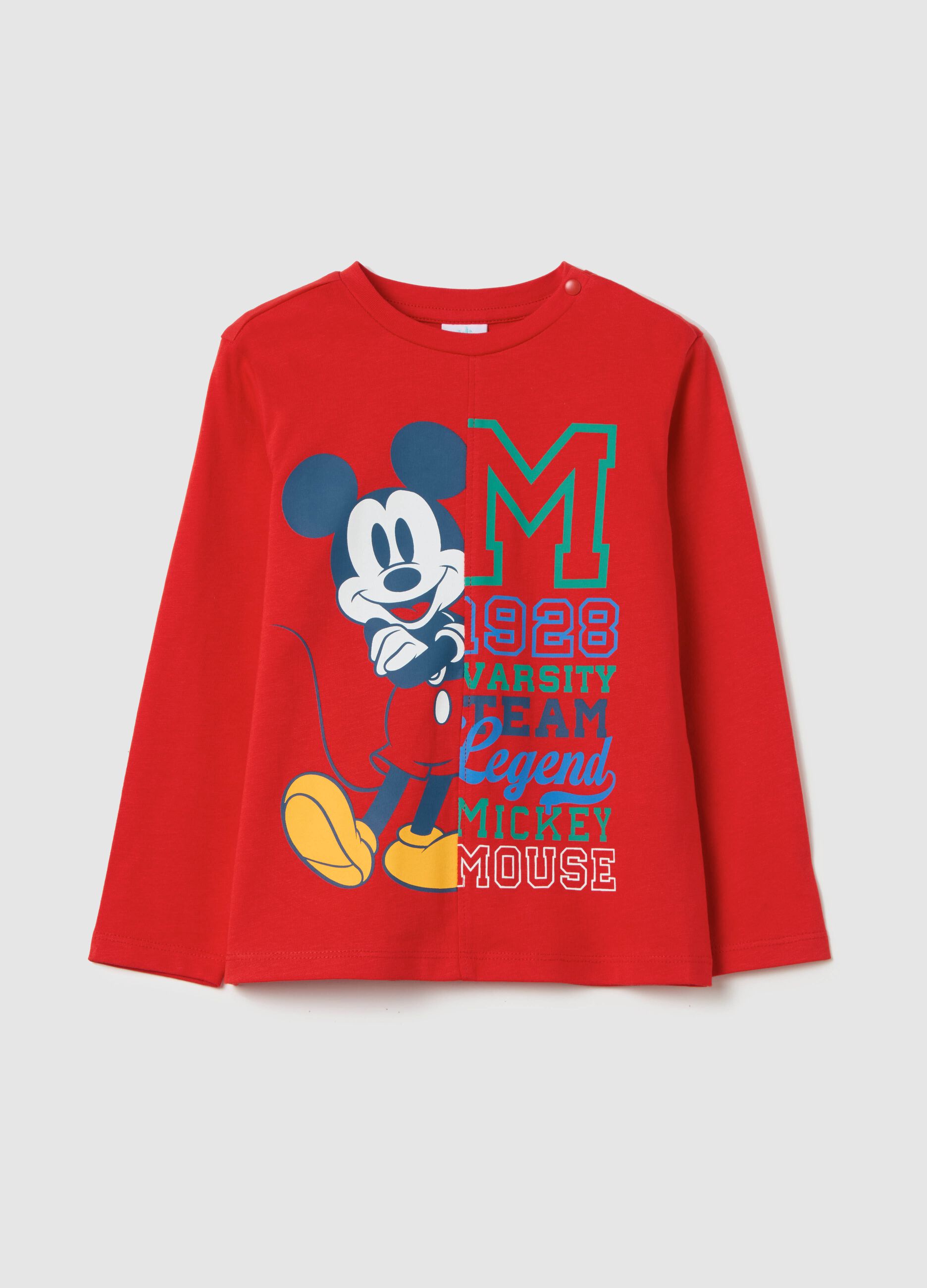 T-shirt a maniche lunghe con stampa Topolino