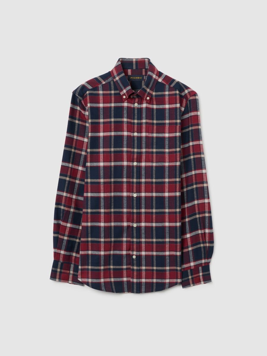 Multicolour long sleeve pure cotton regular fit checked shirt_4