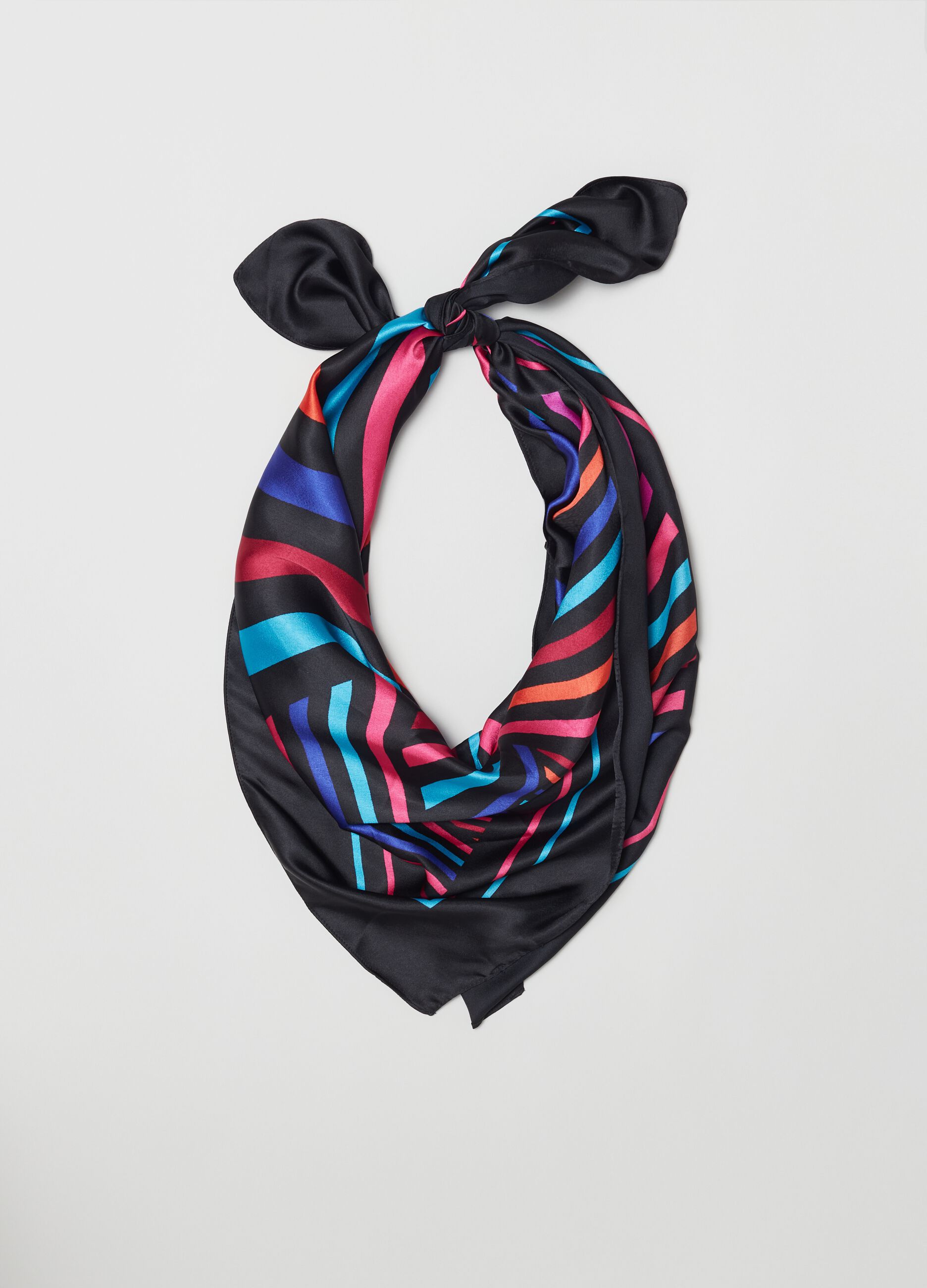 Foulard a righe multicolor_0