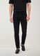 Black slim-fit jeans in cotton and viscose blend_1