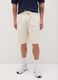 Men's beige baggy shorts in 100% cotton_1