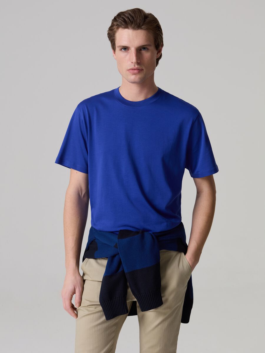 Supima cotton T-shirt with round neck_0