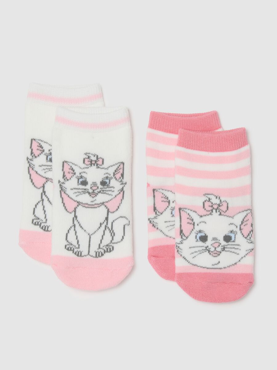 Two-pack baby girl cotton blend multicolour stretch socks_0