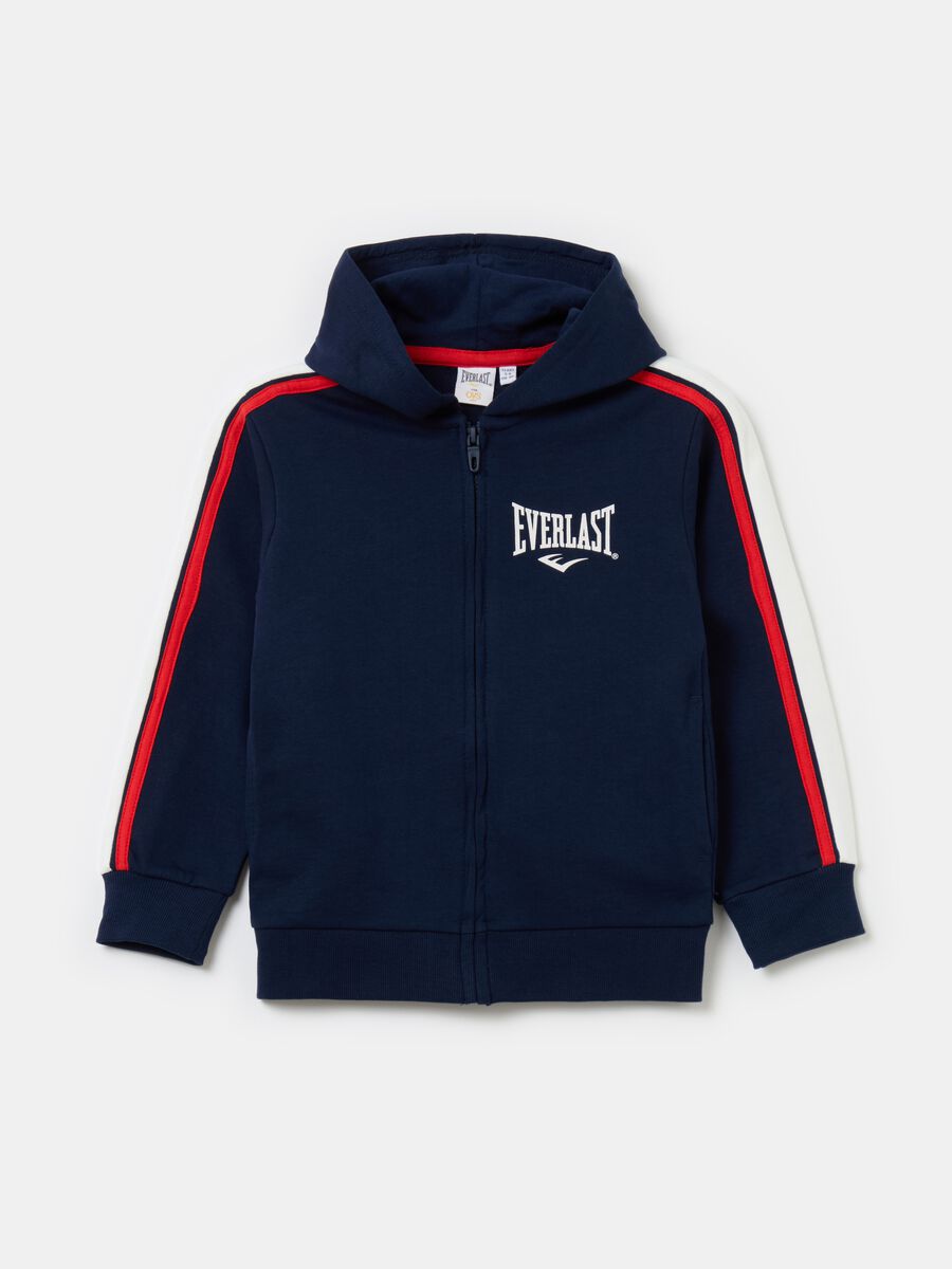 Full-zip hoodie with logo print_0