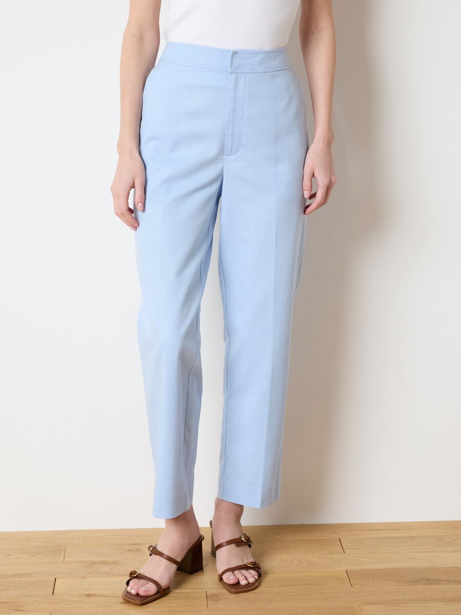 Regular-fit cotton and Lyocell trousers_1