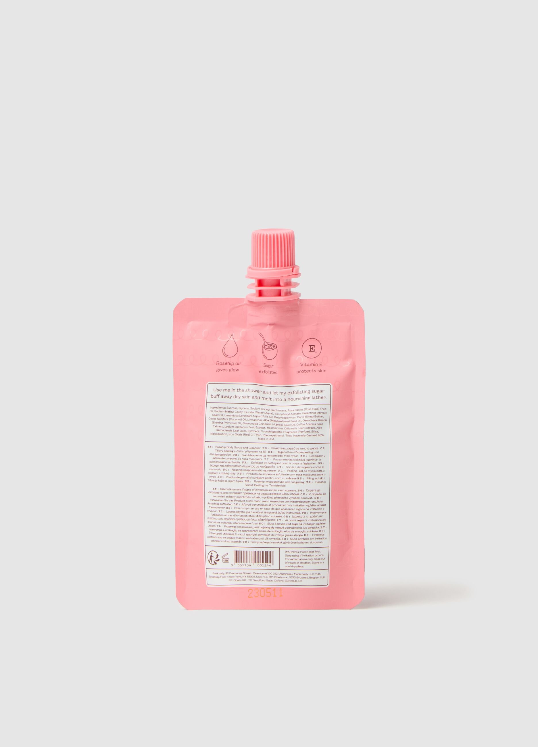 Rose hip scrub and body wash