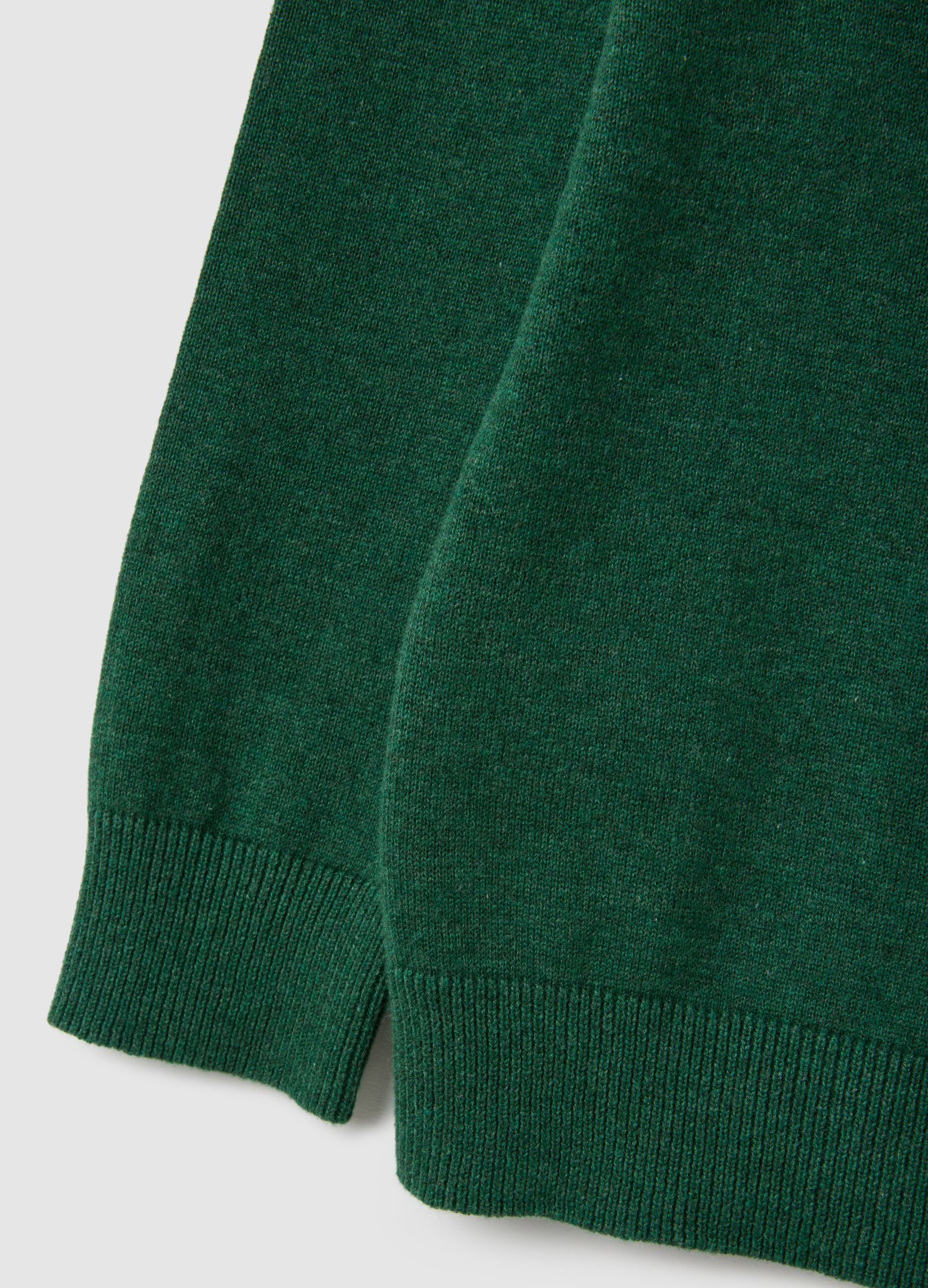 Children's green cotton jumper regular fit