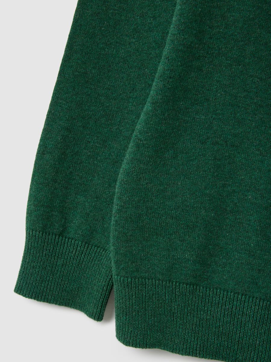 Children's green cotton jumper regular fit_3