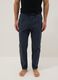 Green cotton-linen blend pyjama trousers, relaxed fit_1