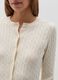 Ribbed cardigan with cable-knit design_2