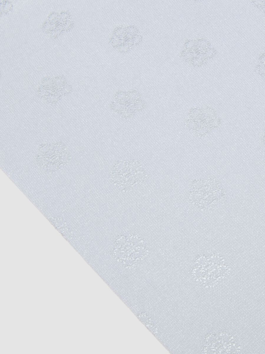 Collant bianchi da bambina con texture floreale_2