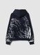 Black cotton-blend hoodie with graphic print_2