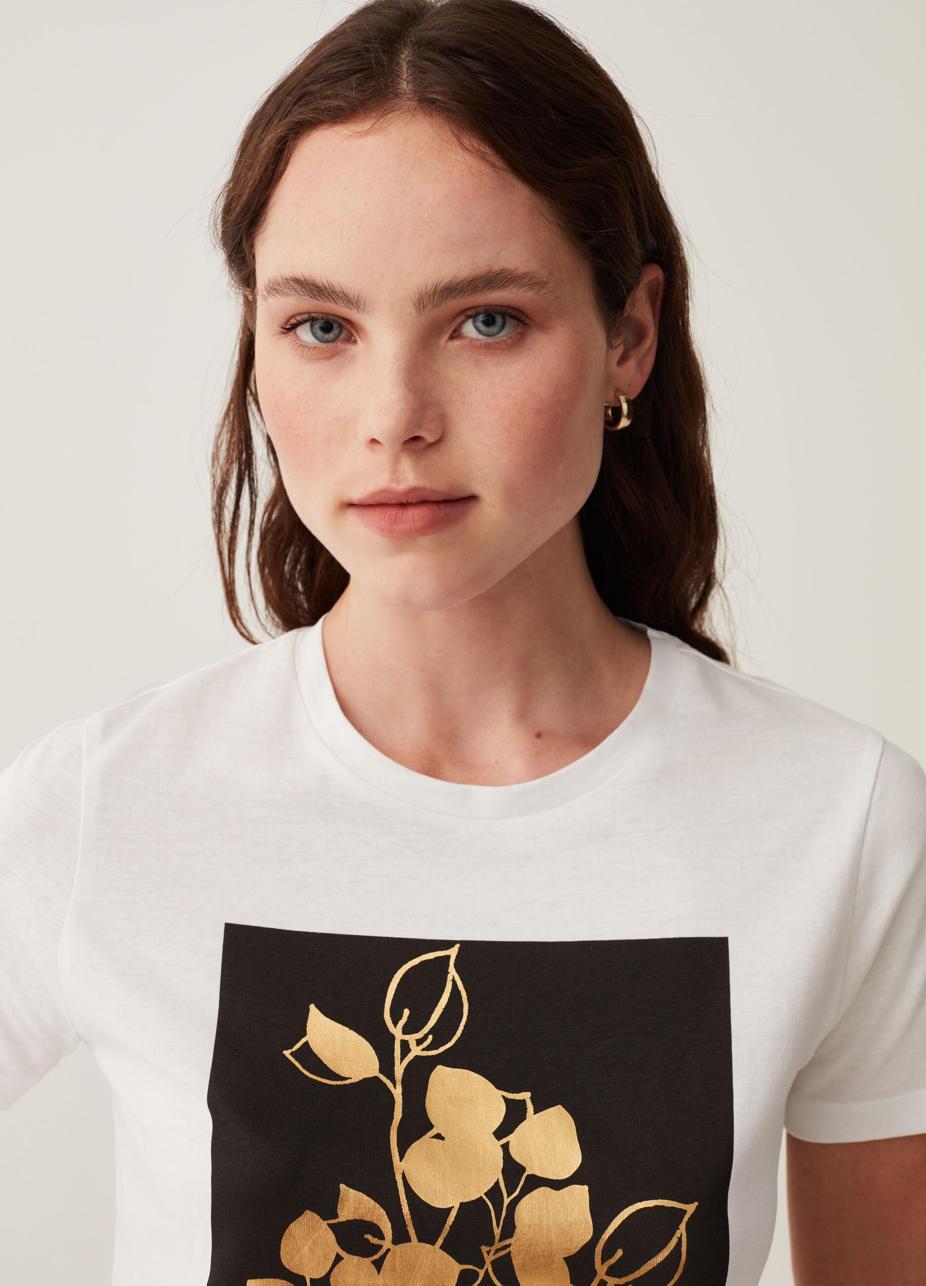 T-shirt stampa foliage in foil_3