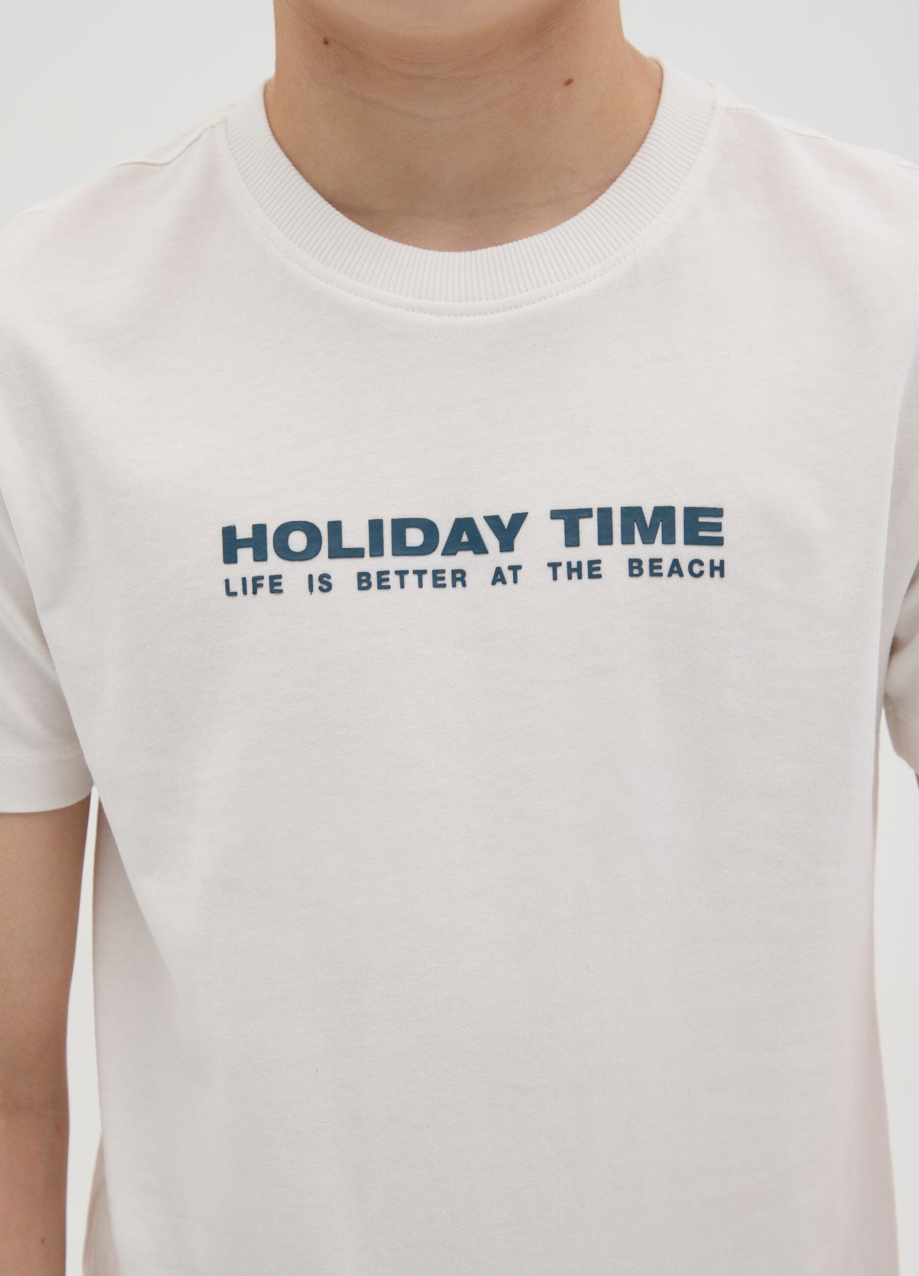 White T-shirt with writing