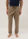 Beige cotton-linen blend pyjama trousers, relaxed fit_1