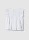 White pure cotton baby shirt, regular fit with ruffle_1
