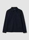 Breathable blue cotton-blend sweatshirt with regular-fit collar_0