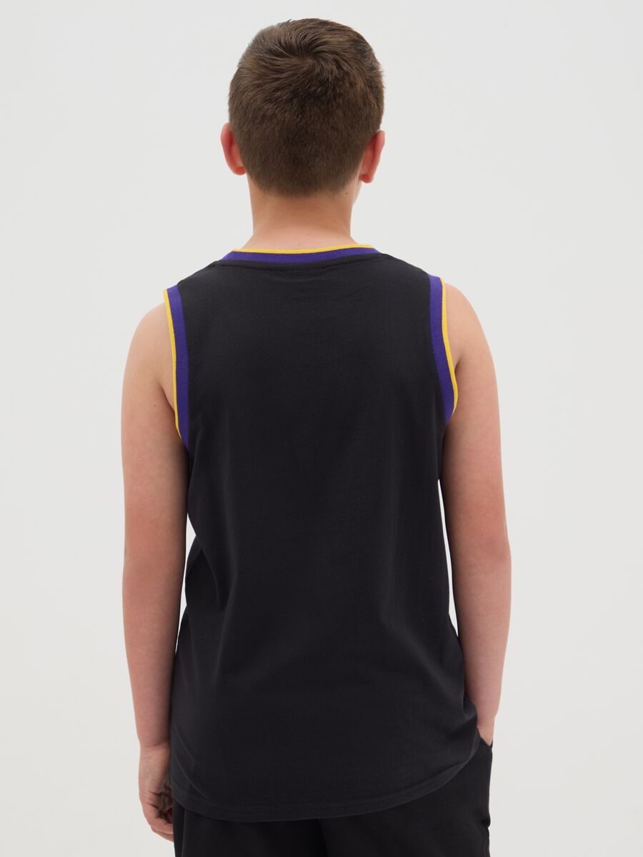 Black Lakers vest in pure cotton_2