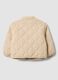 Beige padded quilted jacket, regular fit, for baby girl_1