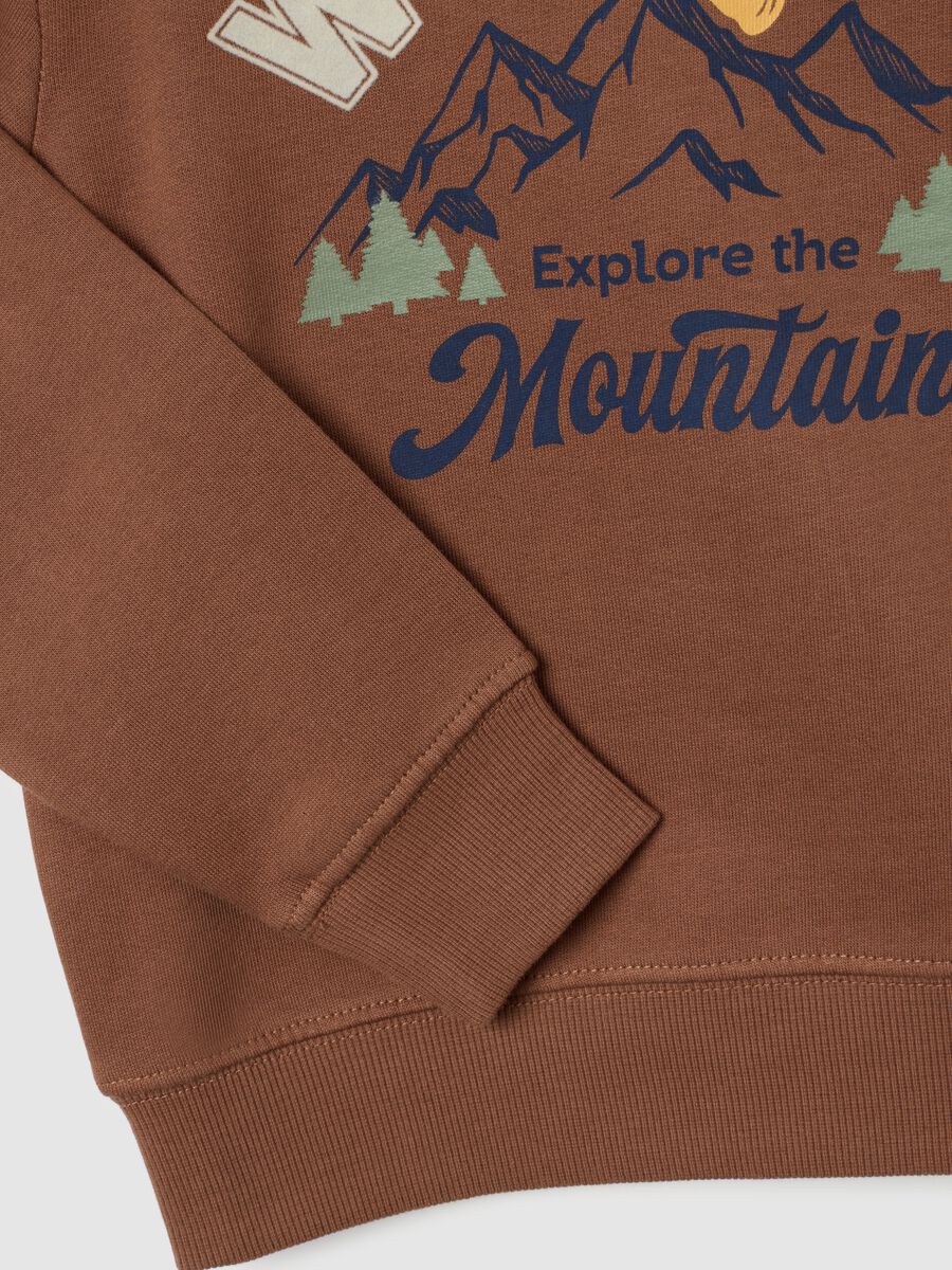 Kids' oversized pure brown cotton sweatshirt_2