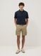 Beige pure cotton cargo shorts, regular fit_0