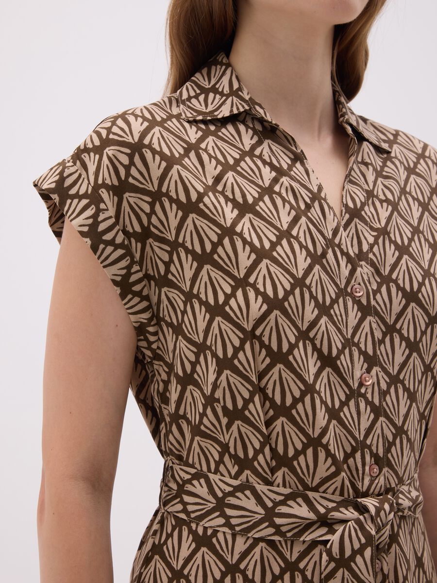 Long dress in pure multicolour viscose_3
