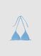 Light blue triangle bikini top in stretch fabric_4