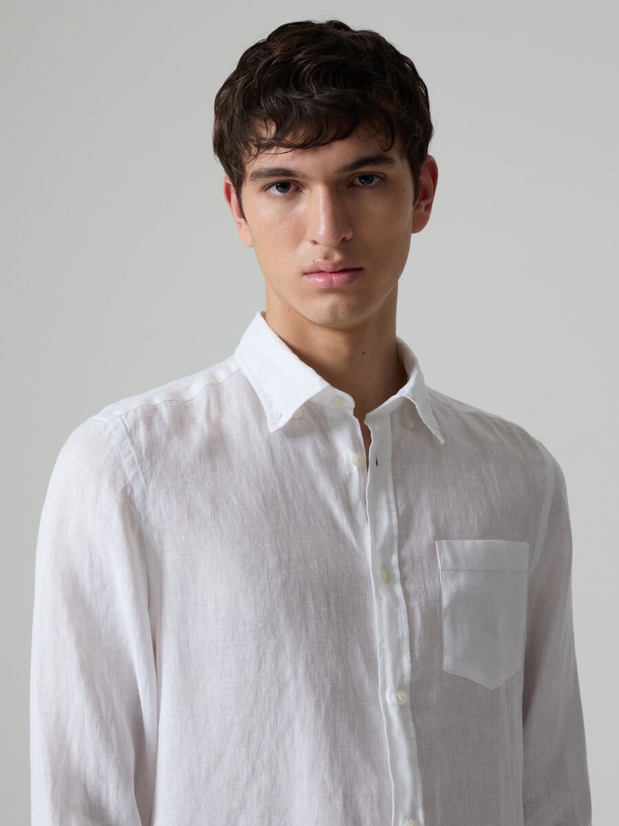Linen shirt with pocket_0