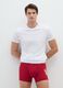 Regular fit red stretch cotton boxer with print_0