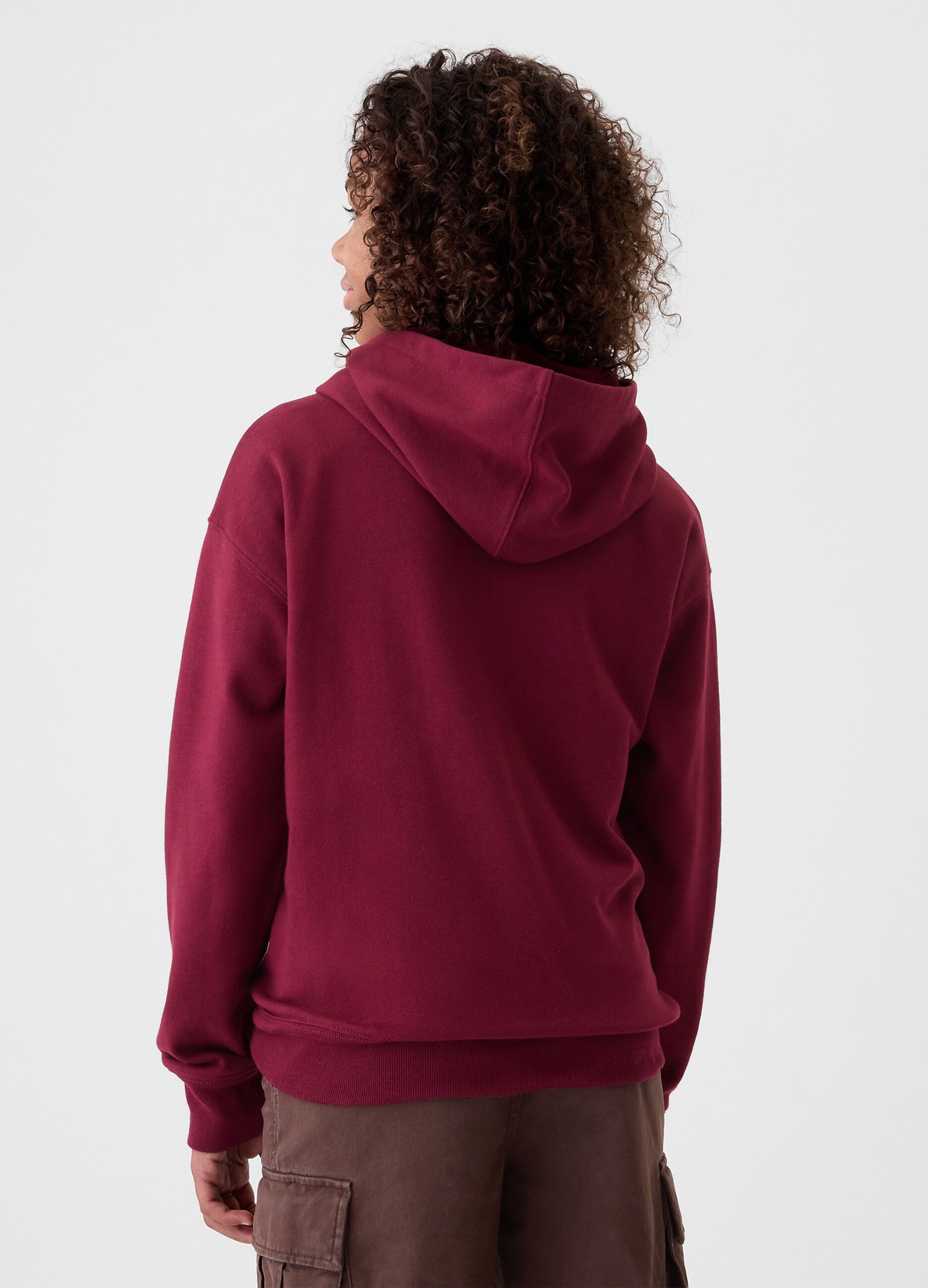 Felpa colorblock con ricamo logo