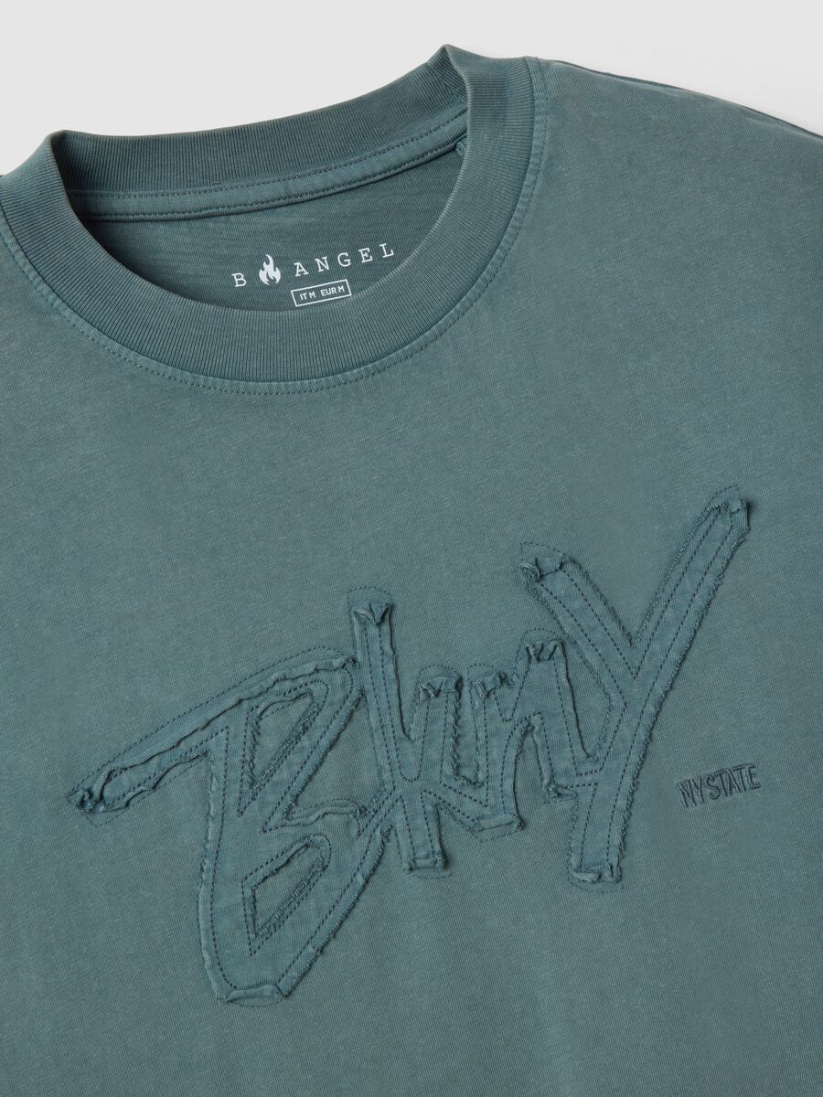 Maglia in puro cotone verde regular fit con bottoni_1