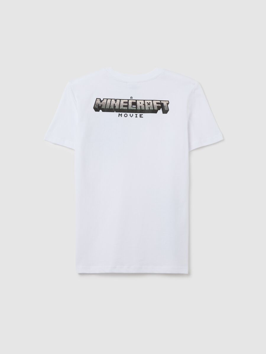 White T-shirt with Minecraft print_4