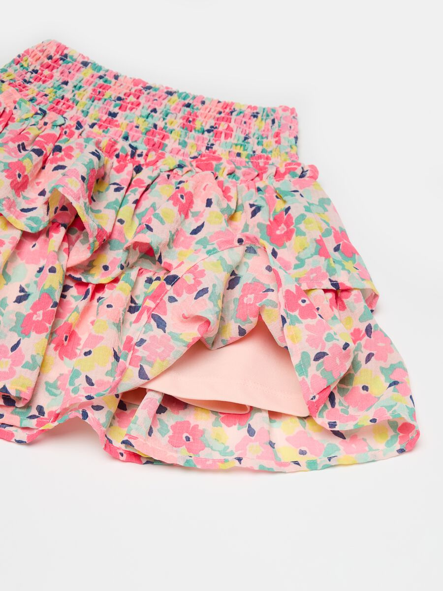 Tiered skirt with floral pattern_2