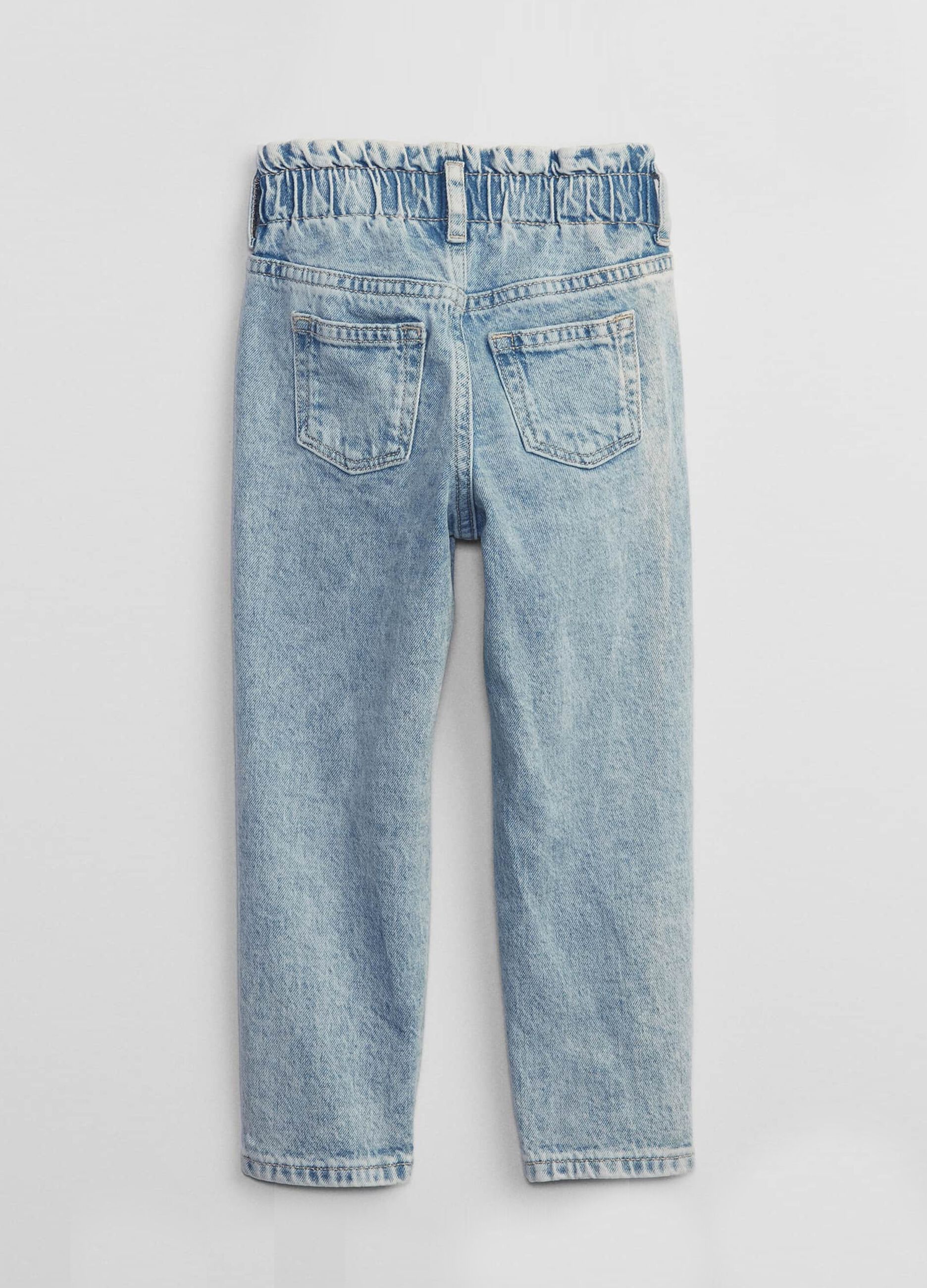Jeans mom fit con trattamento acid wash