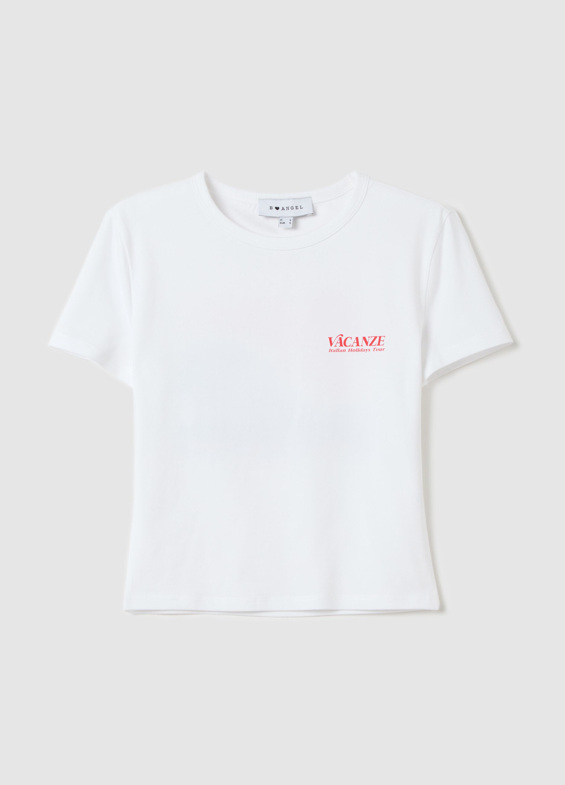 Short-sleeved T-shirt with "Dolce Vita" print