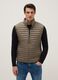 Brown ultra-lightweight regular fit gilet without hood_1