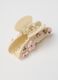 Pink Hair Clip with White Flower_1