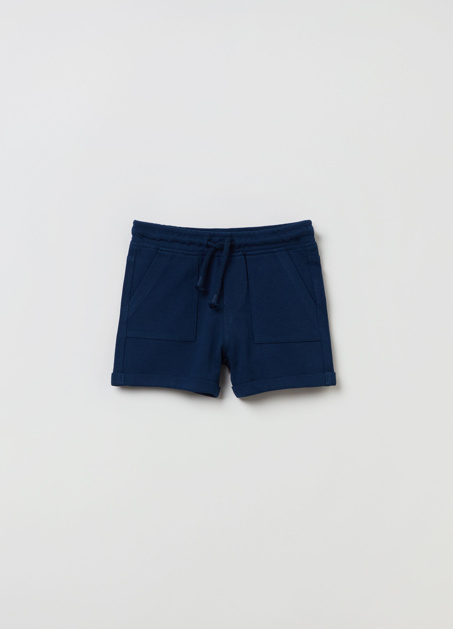 Shorts in French Terry with drawstring