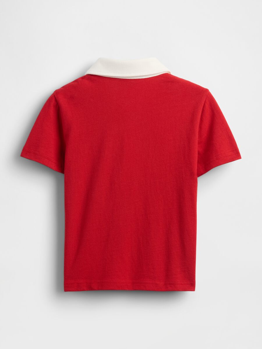 Short Sleeve Red Cotton T-shirt_1