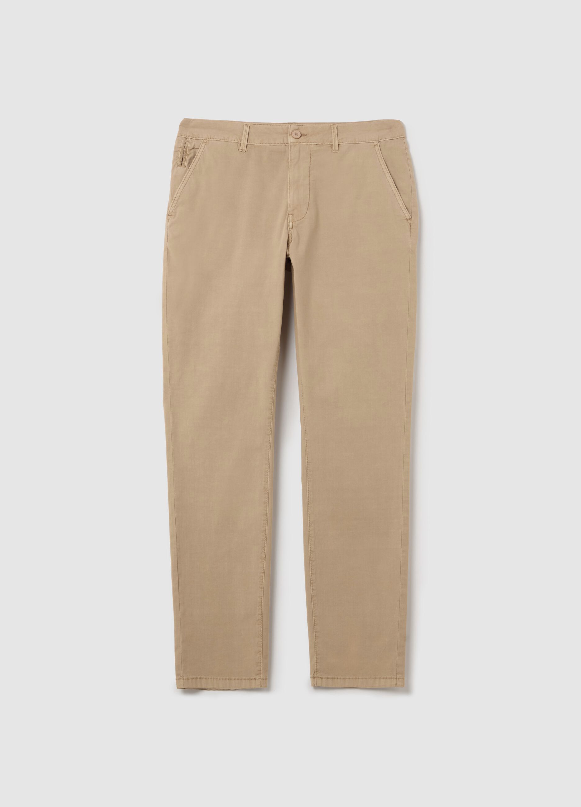 Chino trousers in poplin
