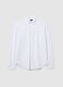 White slim fit stretch fabric shirt_4